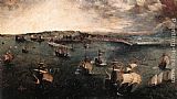 Naples Canvas Paintings - Naval Battle in the Gulf of Naples
